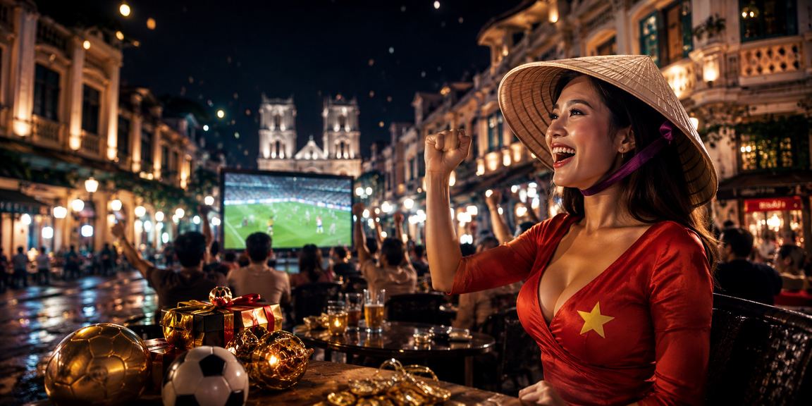 Người hâm mộ bóng đá Hà Nội đội nón lá xem tỷ lệ cược và khuyến mãi thể thao